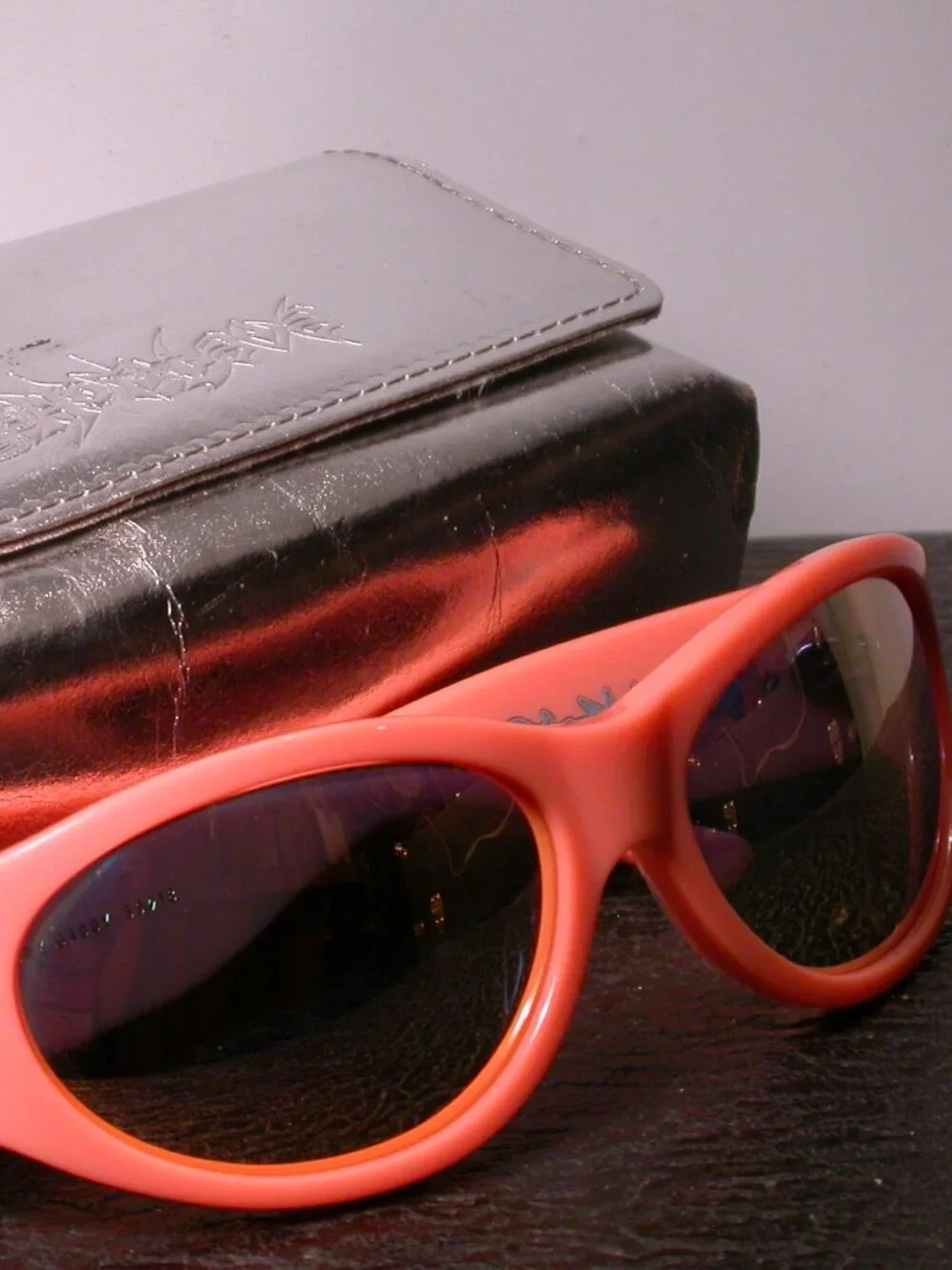 Crap Hot Lava Funk Daddy Peach Pink Modern Shades Sunglasses CLEAN